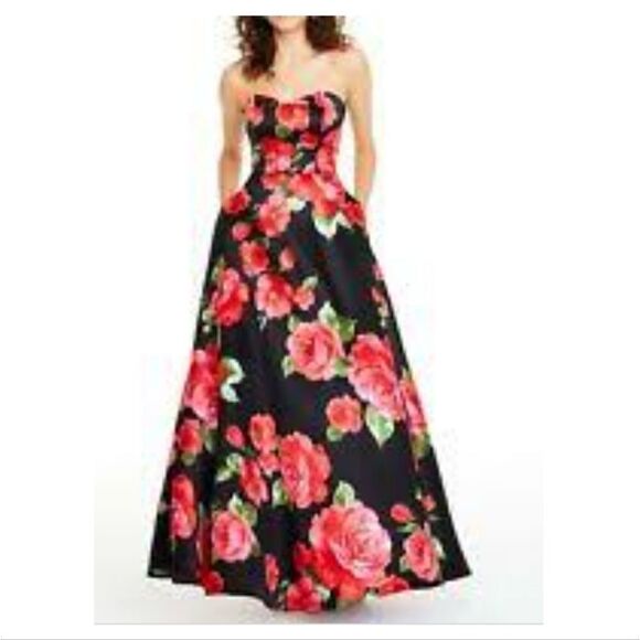 B. Darling Rose Floral Prom Dress 2 - Picture 1 of 10